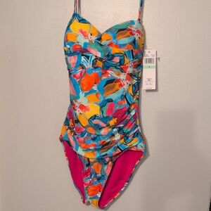 Anne Cole Vibrant Multicolor Kids One Piece Swimsuit